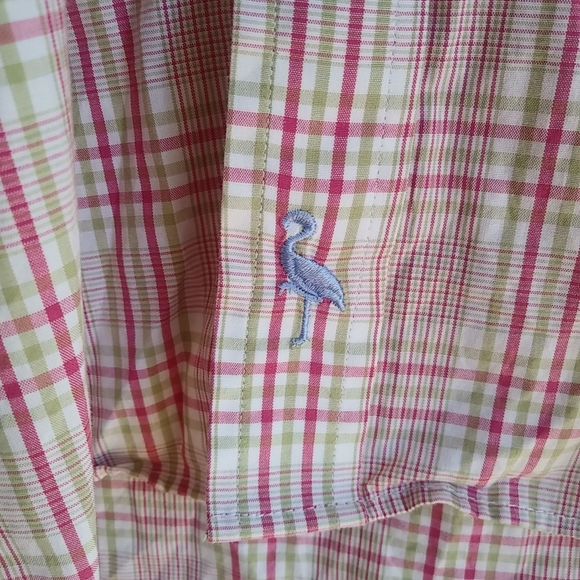 TailorByrd XL Fuchsia Lime Plaid Mens Shirt - Picture 3 of 7
